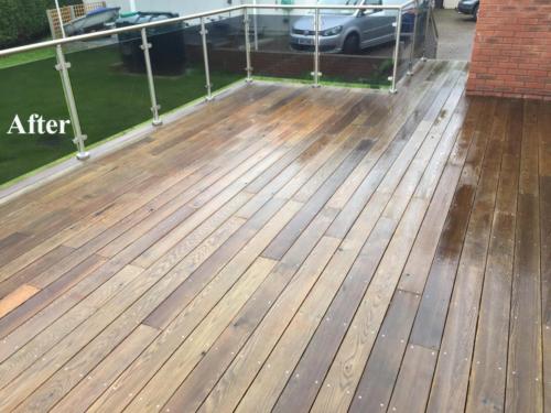 Decking cleaning after